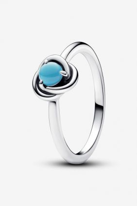 Pandora Anillo Círculo Eternity Azul Turquesa