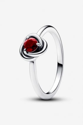 Pandora Anillo Círculo Eternity Rojo