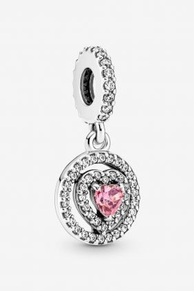 Comprar online Pandora Charm Colgante Corazón Doble Halo Brillante 791476C01