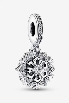 comprar online Pandora Charm Colgante Doble Copo de Nieve Brillante 792355C01