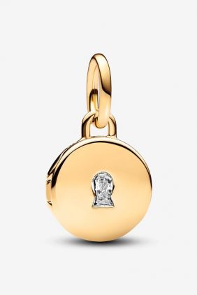 Pandora Charm Colgante Medalla Grabable que se abre
