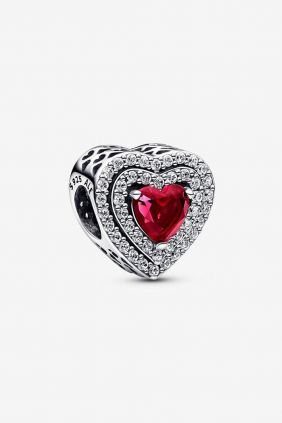 Comprar online Pandora Charm Corazón Nivelado Rojo Brillante 799218C02