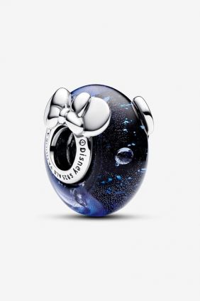 Pandora Charm Cristal de Murano Azul Mickey Mouse & Minnie Mouse de Disney