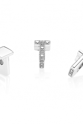 Pandora Charm en plata de ley Letra T