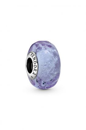 Pandora Charm plata Murano Violeta