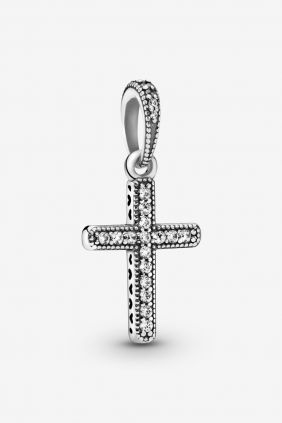Pandora Charm plata colgante Cruz Circonitas