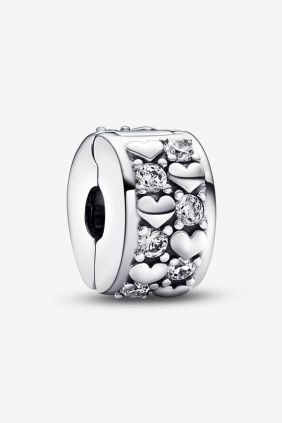 Comprar online Pandora Clip Corazones Infinitos Brillantes 792235C01