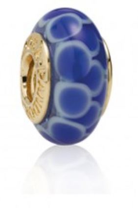 Pandora Charm Murano oro escama azul 750506