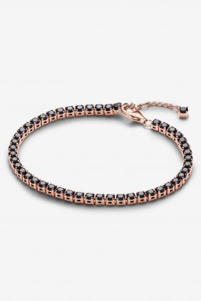 Pandora Pulsera Tenis Negra Brillante