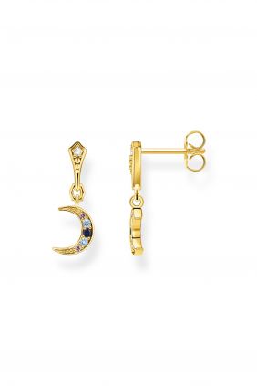 Pendientes Royalty luna con piedras oro Thomas Sabo