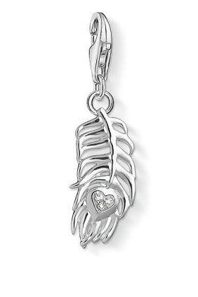 Charm pluma con corazón Thomas Sabo charm club