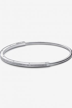 Comprar online Pulsera Rígida Pandora Signature I-D Pavé 592313C01 