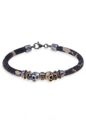 Comprar online Pulsera Unisex PlataDePalo Skull RSB058X