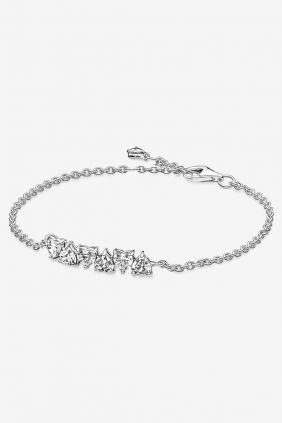 Comprar online Pulsera de Cadena Pandora Corazones Sin Fin Brillantes 591162C01