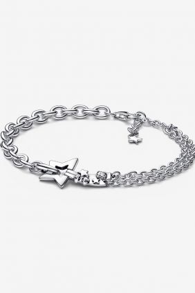 Compra online Pulsera de Eslabones Dobles Estrella Fugaz Pandora 592409C01