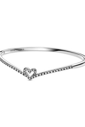 Comprar Pulsera en plata de ley Corazón Espumoso Brillante 599297C01