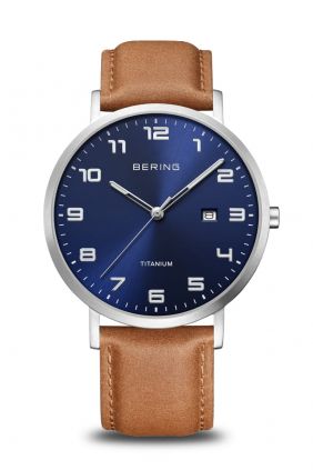 Reloj Bering Titanium plata cepillado18640-567