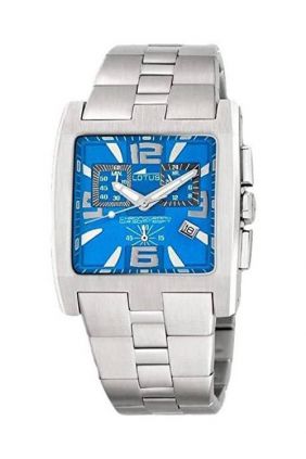 Comprar online Reloj Lotus Acero Crono Rectangular Esfera Azul 153435/5