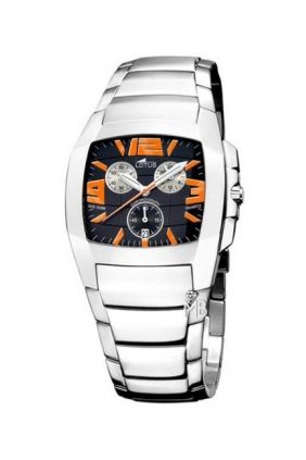 Reloj Lotus señora caja cuadrada esfera negra