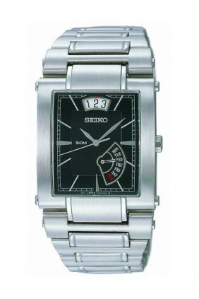 Comprar Reloj Seiko caballero rectangular esfera negra SPQ007