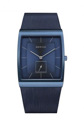 Reloj de hombre Bering con esfera azul tornasolada y brazalete azul