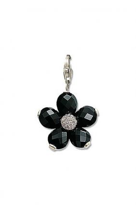 Thomas Sabo Colgante Flor Circonita Negra