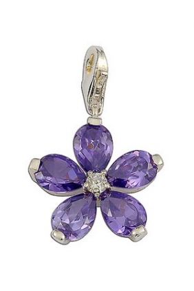 Thomas Sabo Colgante Flor Circonita Violeta