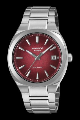 CASIO EDIFICE AUTOMATICO ACERO ESFERA  BURDEOS