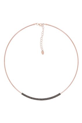 Collar Pesavento DNA Spring. Plata Rosa + Polvo negro WDNAG179