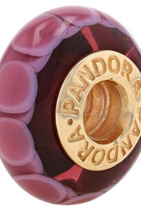 Pandora Charm Murano oro escama purpura 750505